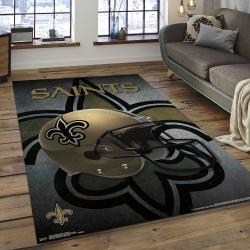 NFL New Orleans Saints Football Team Logo Rectangle Area Rug NOS44