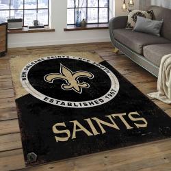 NFL New Orleans Saints Football Team Logo Rectangle Area Rug NOS45