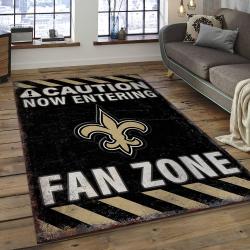 NFL New Orleans Saints Football Team Logo Rectangle Area Rug NOS46