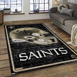 NFL New Orleans Saints Football Team Logo Rectangle Area Rug NOS47