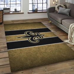 NFL New Orleans Saints Football Team Logo Rectangle Area Rug NOS49