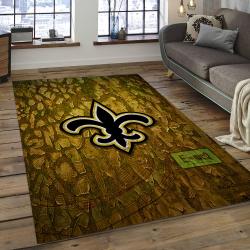 NFL New Orleans Saints Football Team Logo Rectangle Area Rug NOS50