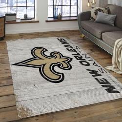 NFL New Orleans Saints Football Team Logo Rectangle Area Rug NOS51
