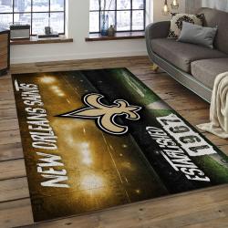 NFL New Orleans Saints Football Team Logo Rectangle Area Rug NOS53