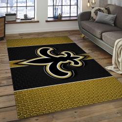 NFL New Orleans Saints Football Team Logo Rectangle Area Rug NOS54