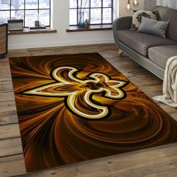 NFL New Orleans Saints Football Team Logo Rectangle Area Rug NOS55