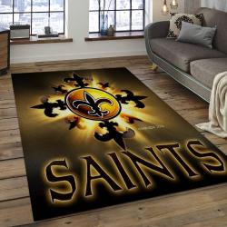 NFL New Orleans Saints Football Team Logo Rectangle Area Rug NOS57