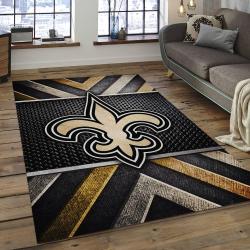 NFL New Orleans Saints Football Team Logo Rectangle Area Rug NOS60