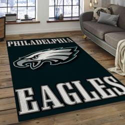 NFL Philadelphia Eagles Football Team Logo Rectangle Area Rug PE01