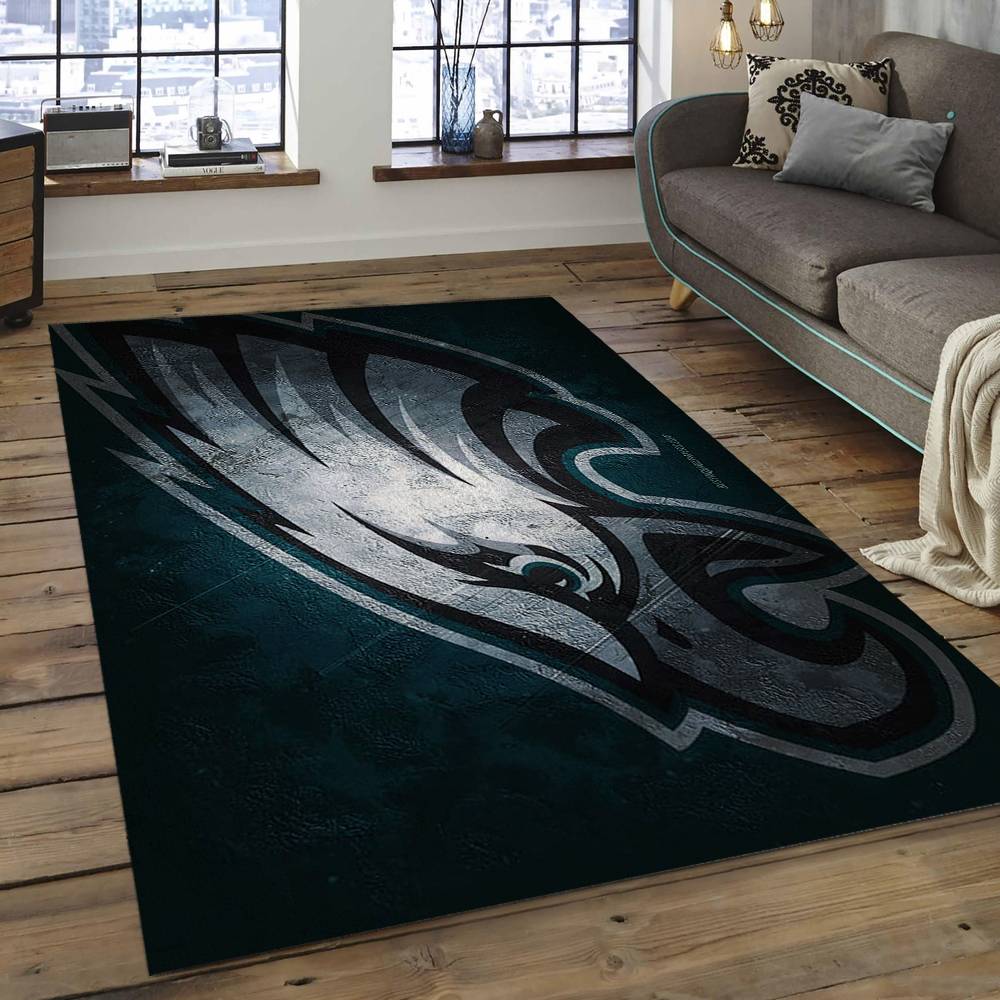 NFL Philadelphia Eagles Football Team Logo Rectangle Area Rug PE10