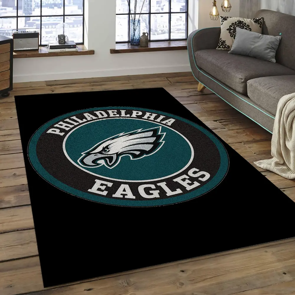 NFL Philadelphia Eagles Football Team Logo Rectangle Area Rug PE14
