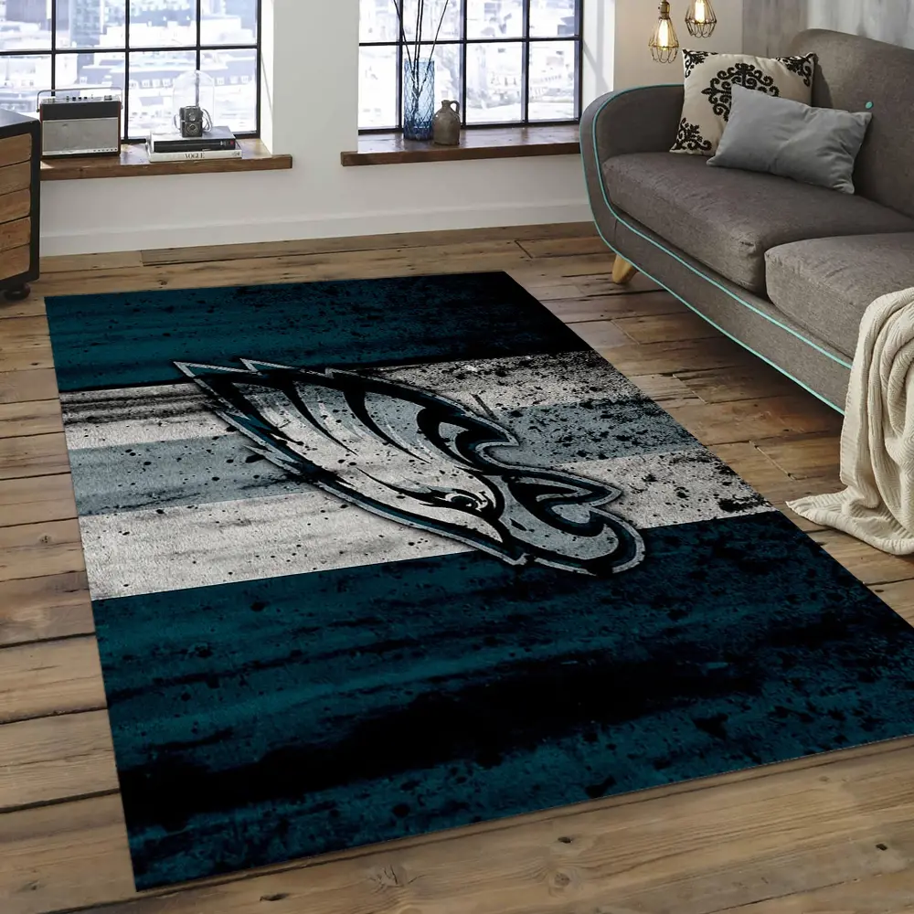 NFL Philadelphia Eagles Football Team Logo Rectangle Area Rug PE25