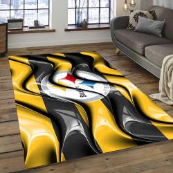 NFL Pittsburgh Steelers Vibrant Football Team Logo Area Rug PSF10