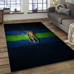 NFL Seattle Seahawks Football Team Logo Rectangle Area Rug SS02