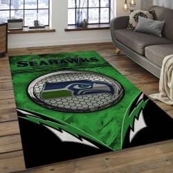 NFL Seattle Seahawks Football Team Logo Rectangle Area Rug SS05