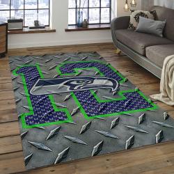 NFL Seattle Seahawks Football Team Logo Rectangle Area Rug SS06