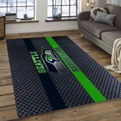 NFL Seattle Seahawks Football Team Logo Rectangle Area Rug SS07