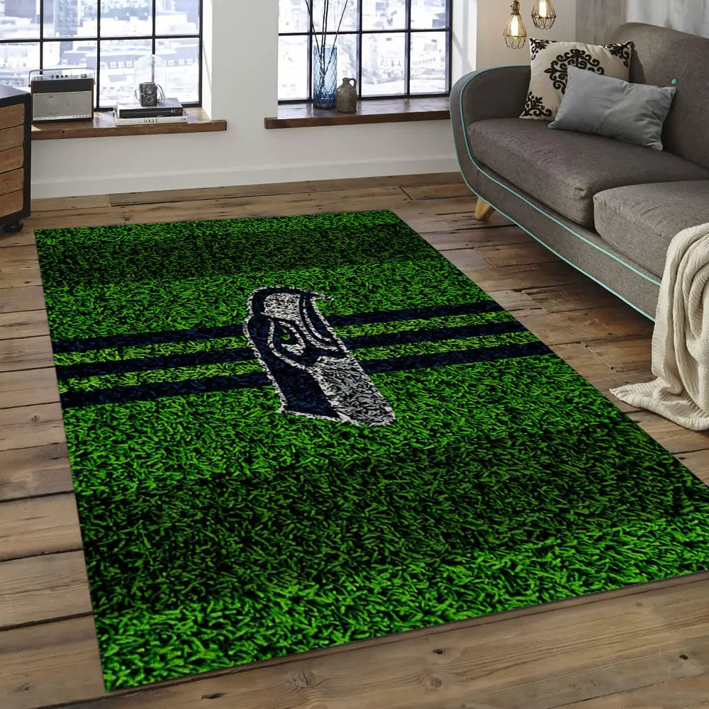 NFL Seattle Seahawks Football Team Logo Rectangle Area Rug SS10