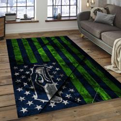 NFL Seattle Seahawks Football Team Logo Rectangle Area Rug SS11