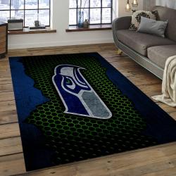 NFL Seattle Seahawks Football Team Logo Rectangle Area Rug SS13