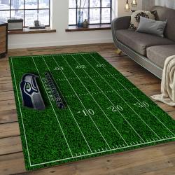 NFL Seattle Seahawks Football Team Logo Rectangle Area Rug SS15
