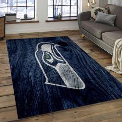 NFL Seattle Seahawks Football Team Logo Rectangle Area Rug SS16