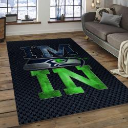 NFL Seattle Seahawks Football Team Logo Rectangle Area Rug SS18