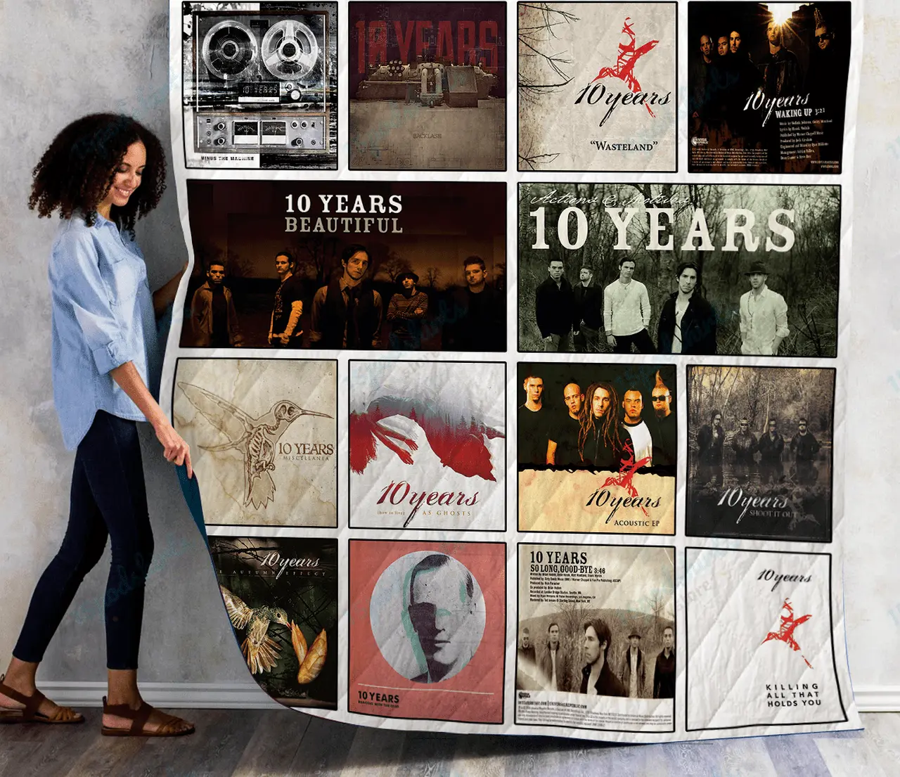 10 Years Singles Albums Quilt Blanket 01 and Home Decor