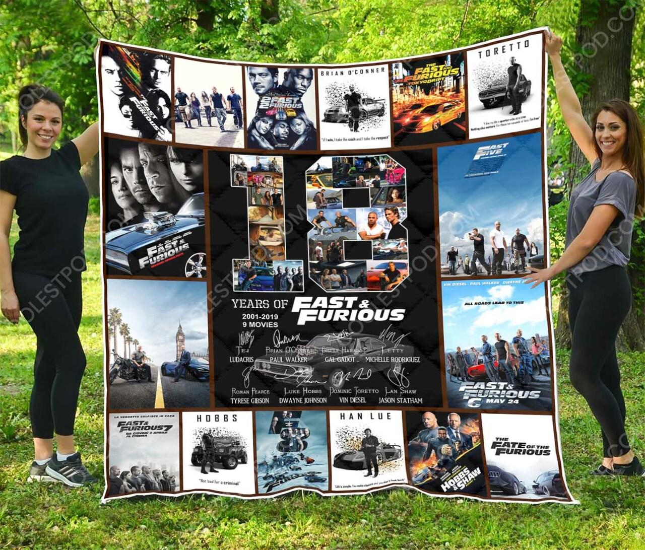 18 Years Of Fast & Furious - Quilt and Home Decor