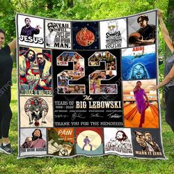 22Th Anniversary Of The Big Lebowski Quilt Blanket Great Customized Blanket Gifts For Birthday Christmas Thanksgiving and Home Decor