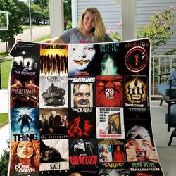 25 Horror Movies Custom Quilt Blanket and Home Decor