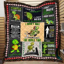 3D Blanket Nvh-Qdt0035 Running  Quilt and Home Decor