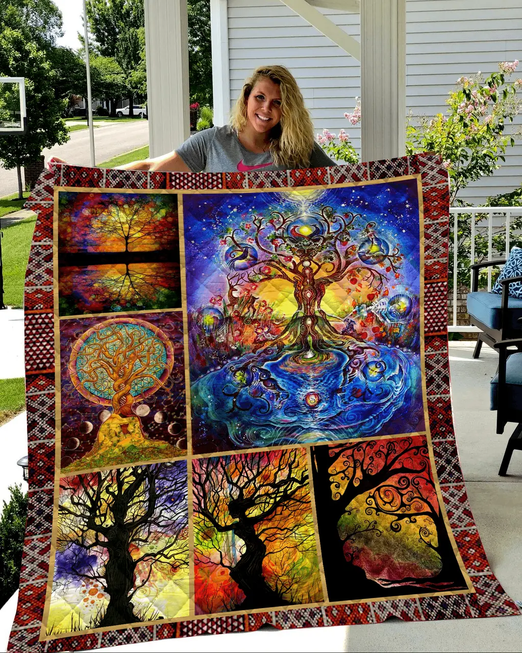 3D Blanket Nvh-Qnk006 Quilt and Home Decor