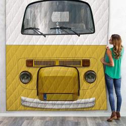 3D Classic Campervan Custom Quilt and Home Decor