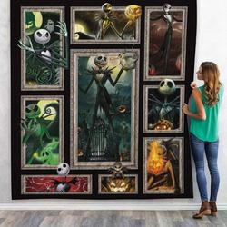 3D Jack Skellington Halloween Pumpkin Custom Quilt and Home Decor