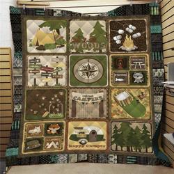 3D Printed Hiking Camping Quilt - Soft Warm Bedding Blanket For Traveling, Picnics, Beach, Trips Home Decor and Home Decor