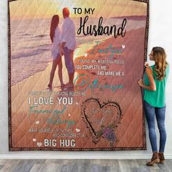 3D To My Husband Quilt and Home Decor
