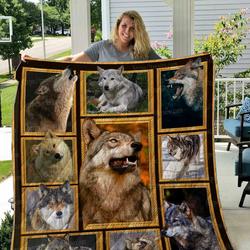 3D Wolf Quilt Blanket Dhc1501680Vt and Home Decor