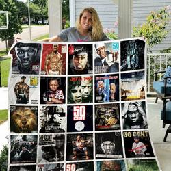 50 Cent Quilt Blanket 0952 and Home Decor