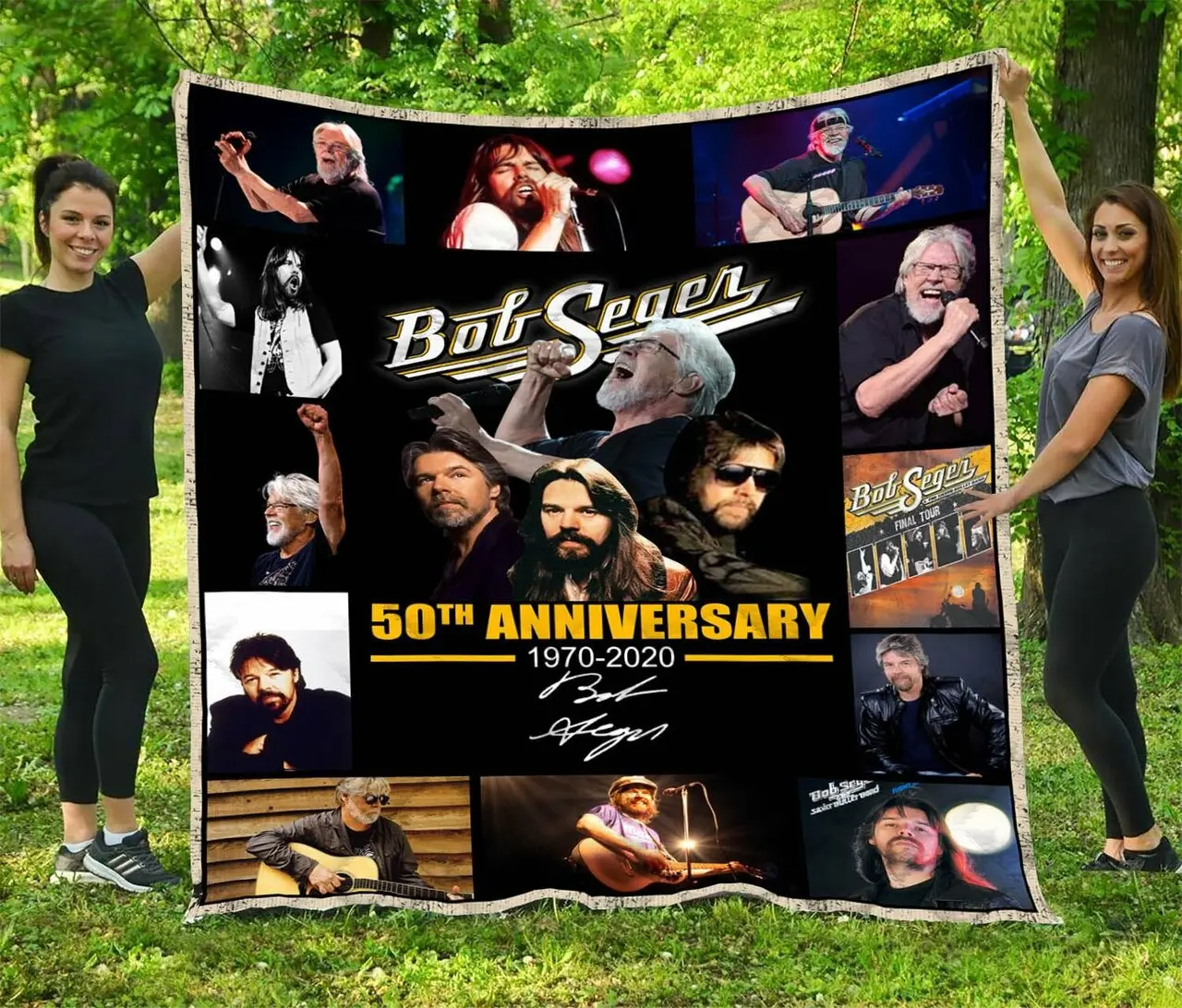 50Th Anniversary 1970-2020 Bob Seger Quilt Blanket and Home Decor