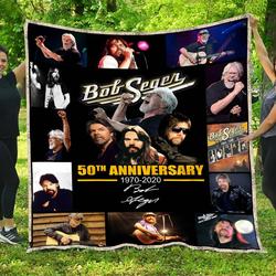 50Th Anniversary 1970-2020  Bob Seger  Quilt Blanket and Home Decor