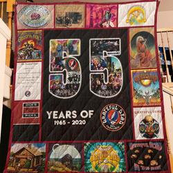 55 Years Of Grateful Dead Quilt Blanket and Home Decor