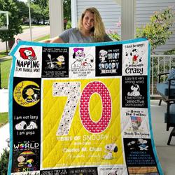 70 Years Of Snoopy Quilt Blanket and Home Decor