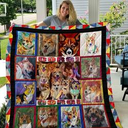 A Bc Corgi V1 Quilt Blanket Th1906 and Home Decor