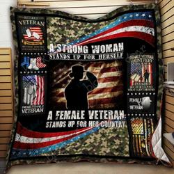 A Bc Female Veteran Quilt Blanket Tt0906 and Home Decor