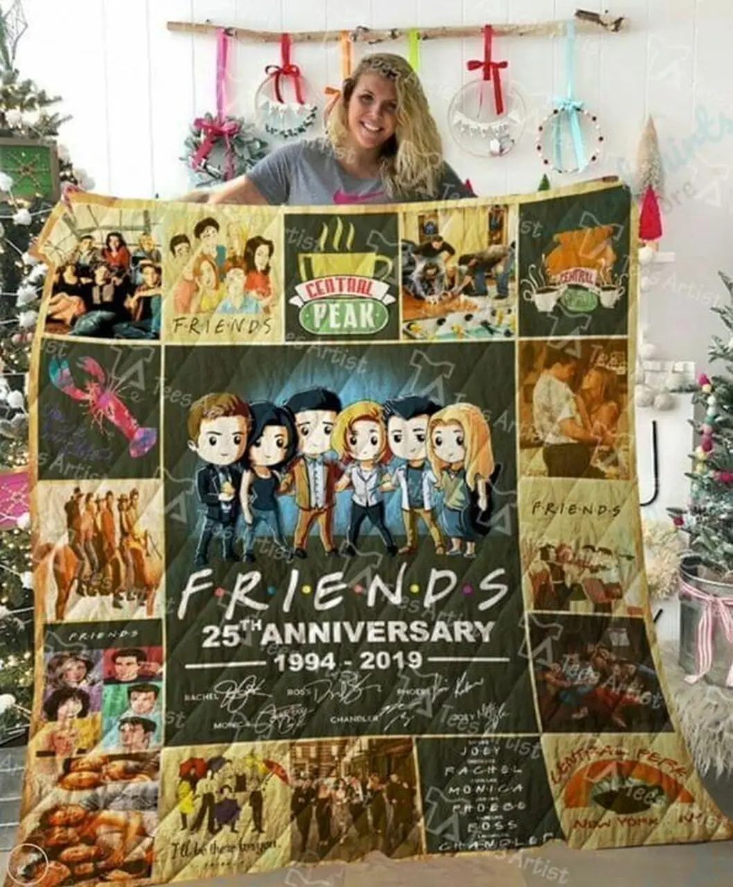 A Bc Friends Quilt Blanket 25Th Anniversary and Home Decor