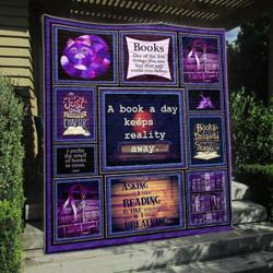 A Book A Day Keeps Reality Away Quilt Blanket Vd14  Quilt and Home Decor