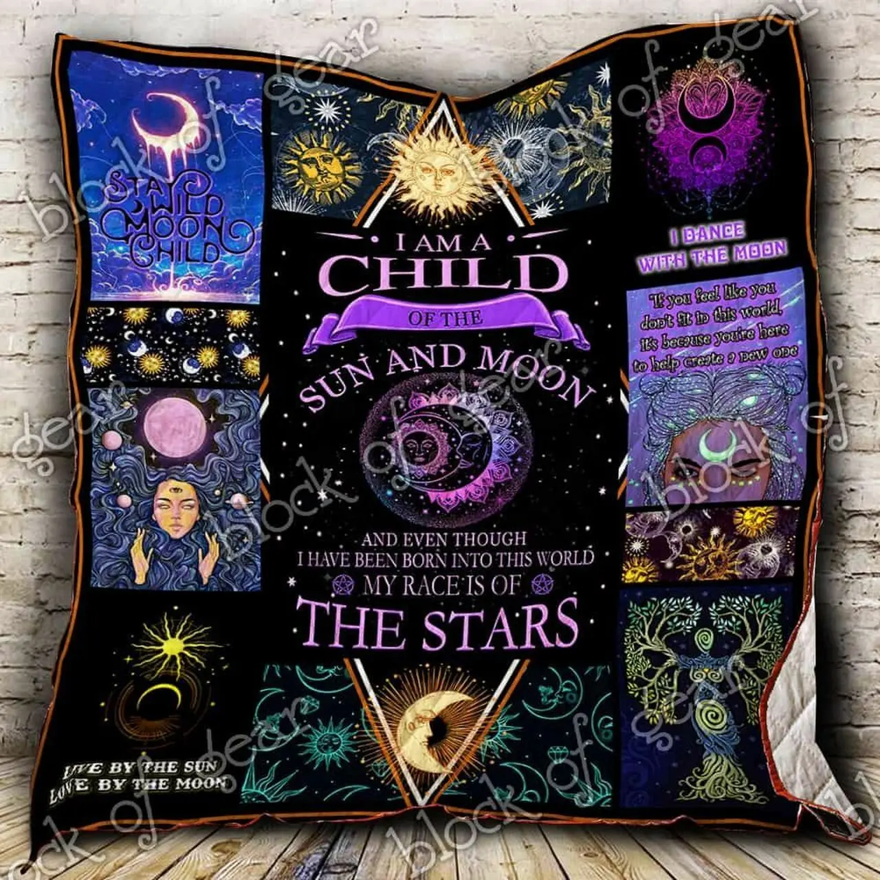 A Child Of Sun And Moon Jfj Quilt Ht and Home Decor