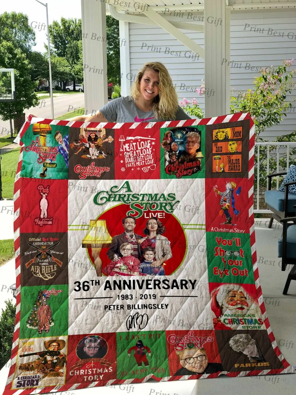 A Christmas Story Quilt Blanket Ver 2 and Home Decor