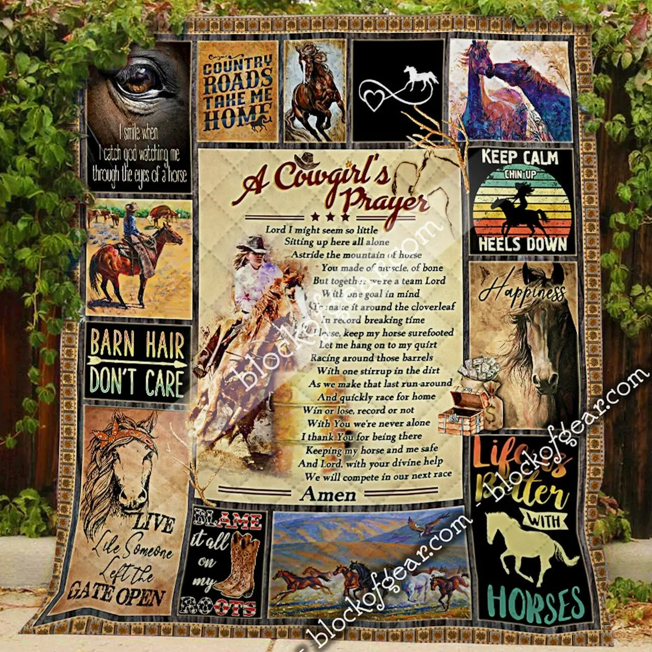 A Cowgirl’S Prayer Quilt and Home Decor